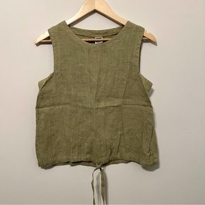 100% linen vintage crop top​